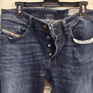 Men’s Diesel Industry Blue Button-Fly Jeans Sz 34x33